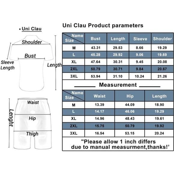 Mens Short Sets 2 Piece Outfits Fashion Summer Tracksuits Casual Shirt and Short - Picture 6 of 7